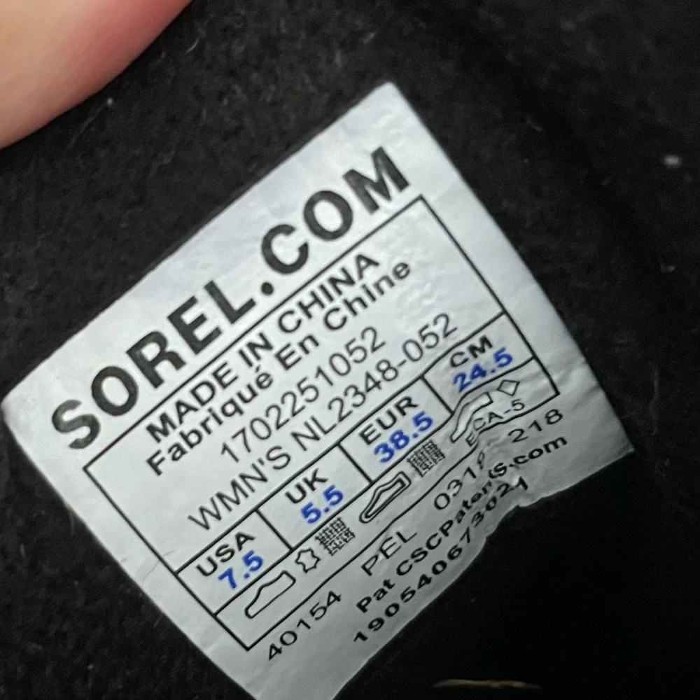 Sorel Slimpack ll Lace Boot Sz 7.5 Leather Winter Duck Boot Lace Up